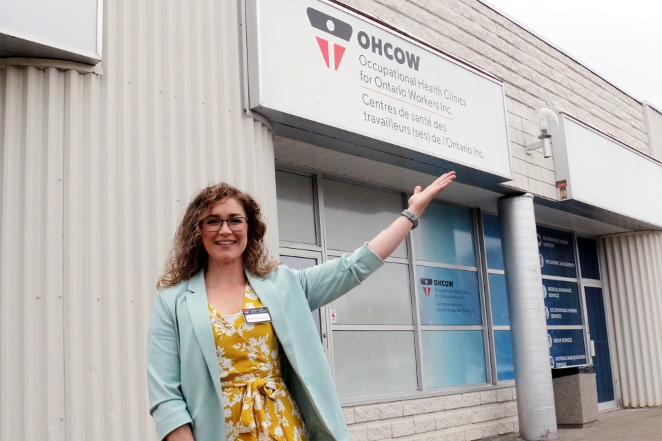 OHCOW Northern Region executive director Brittney Ramakko showed the new location for the Sudbury office at 432 Westmount Avenue. 
Len Gillis/Sudbury.com