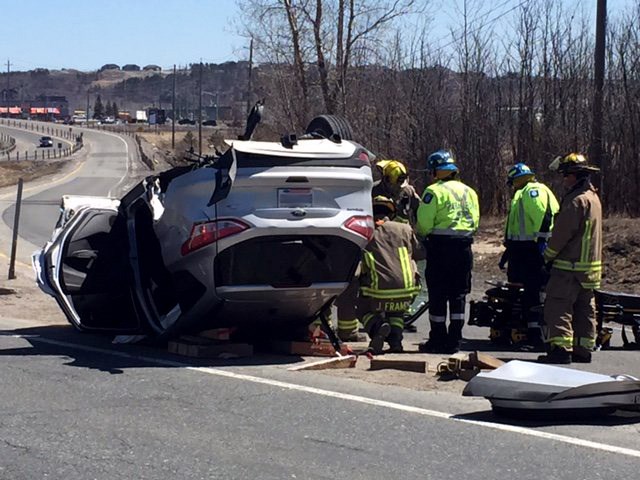 A portion of Lorne Street, near the intersection with Big Nickel Mine Road, is closed due to an collision. Photo: GSPS