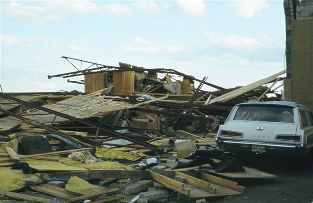 Six people were killed, 200 were injured, hundreds were left homeless and more than $17 million worth of damage was caused as winds reached upwards of 100 miles an hour on Aug. 20, 1970. (R Orville Lyttle/Supplied)