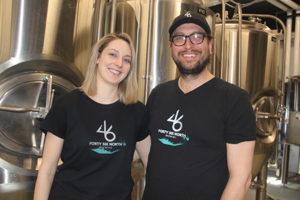 Husband and wife team Holli Bernier and Graham Orser are the owner of the new brewery 46 North Brewing. (Heidi Ulrichsen/Sudbury.com)