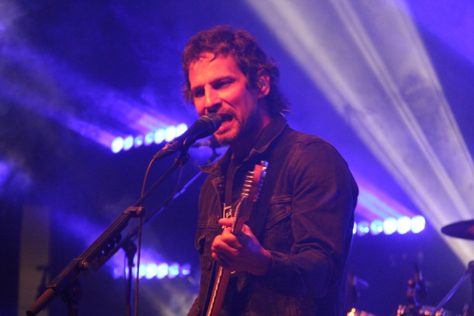 Sam Roberts of the Sam Roberts Band entertains the crowd at Northern Lights Festival Boréal Thursday night. (Heidi Ulrichsen/Sudbury.com)