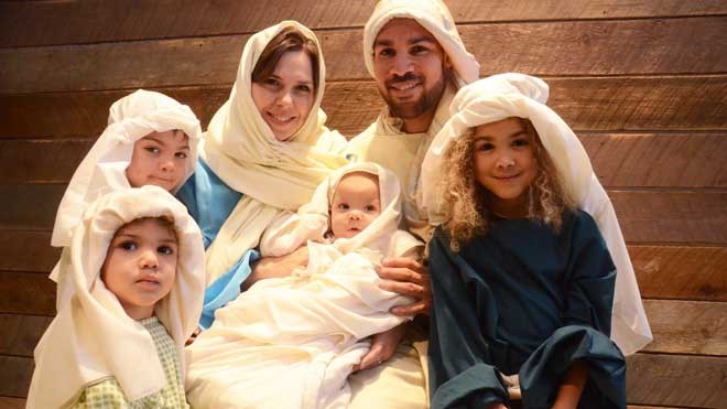 The Harper family took part in All Nations' Living Nativity back in 2017. The church is planning a COVID-safe version this Christmas. (File)