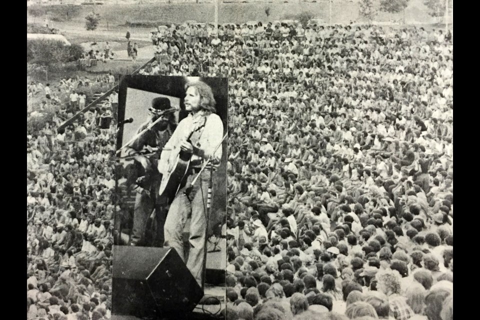 Some 15,000 people filled Bell Park to see Country Comfort perform at the Northern Lights Festival Boréal in 1975. File photo
