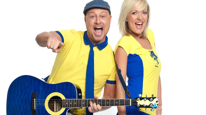 Splash 'N Boots visits Sudbury Oct. 7 as part of the Canadian musical duo's Big Yellow Boot Tour. Supplied photo