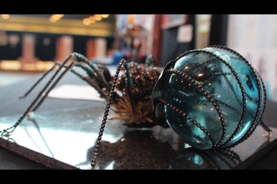 Shiny Spider, by Isabelle Ratté on display as part of the SciArt 2018 exhibition at Science North. (Sudbury.com/Allana McDougall)
