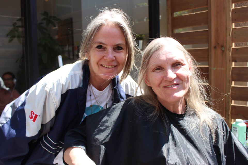 Hairstylist Terie Senecal (left) and Heather Mongrain (right) at Kuppajo Espresso Bar's first Caring Lunch of 2019 (Keira Ferguson/ Sudbury.com)