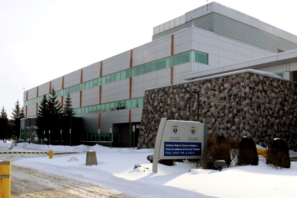 The NOSM University (formerly the Northern Ontario School of Medicine) building on the Laurentian University campus in Sudbury.