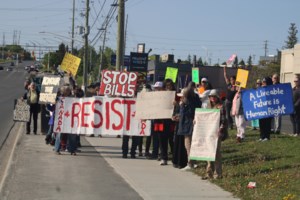Local protest joins broader push against Bill 5
