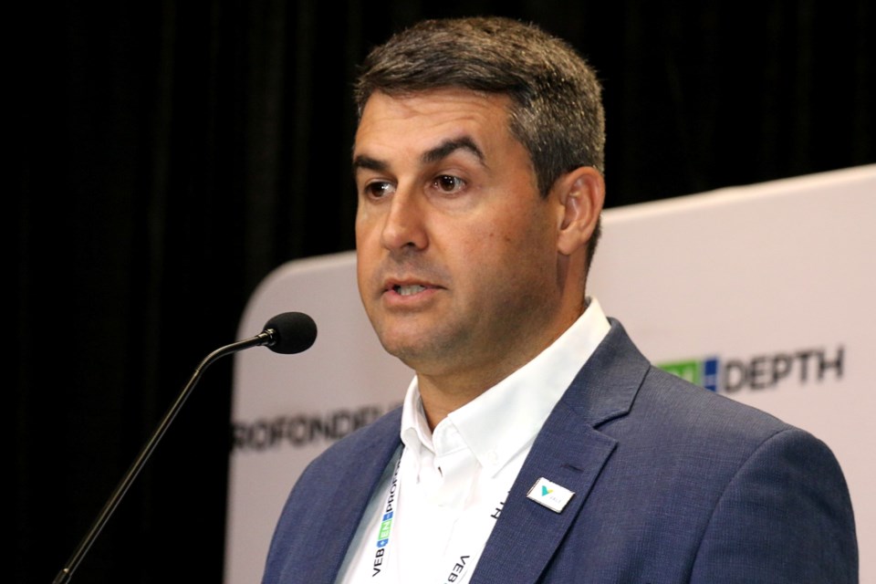 Alfredo Santana, Vale's chief operating officer for North Atlantic Operations, speaks at the BEV-In-Depth conference held in Sudbury from May 31 to June 1.