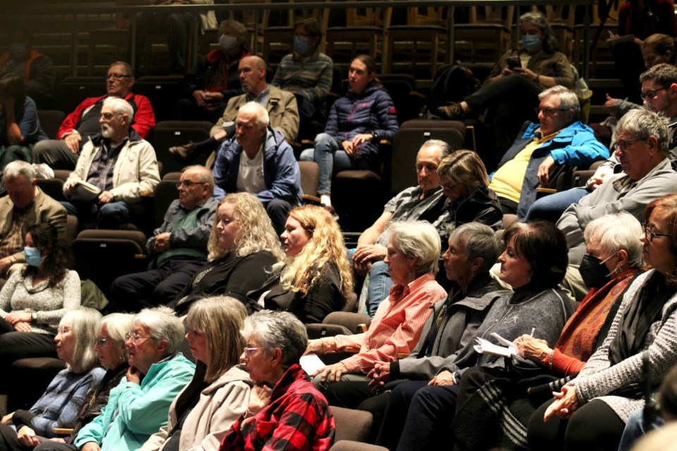 An audience takes in Thursday’s Greater Sudbury Chamber of Commerce mayoral debate at Collège Boréal.