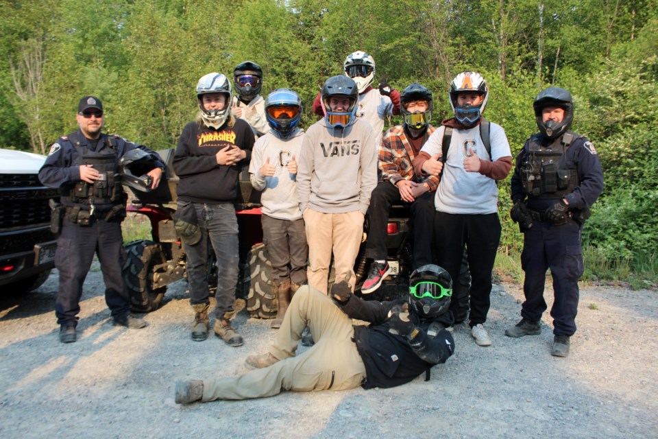 Participants in the Confederation Secondary School ATV safety course are seen June 7, 2023. 