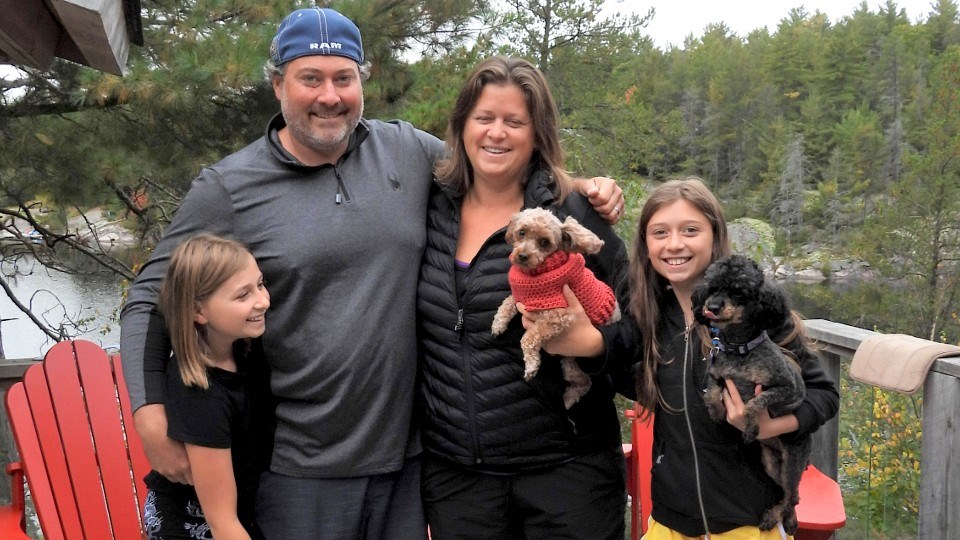 The family prepares to set out on their adventure. From left is youngest daughter Kinley, father Luke Booker, mother Shelley Werner, and eldest daughter, McKenna.