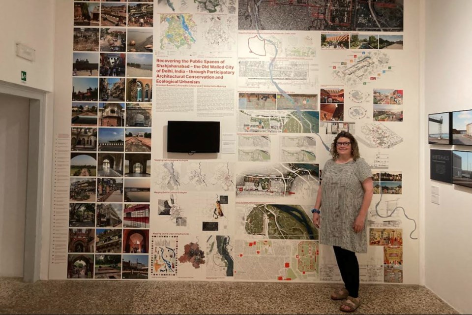 Shannon Bassett, assistant professor at the McEwen School of Architecture, attended the opening of an exhibit in Venice, Italy that featured her urban design project. Bassett was the project lead for a plan to reimagine the old walled city of Delhi in India.