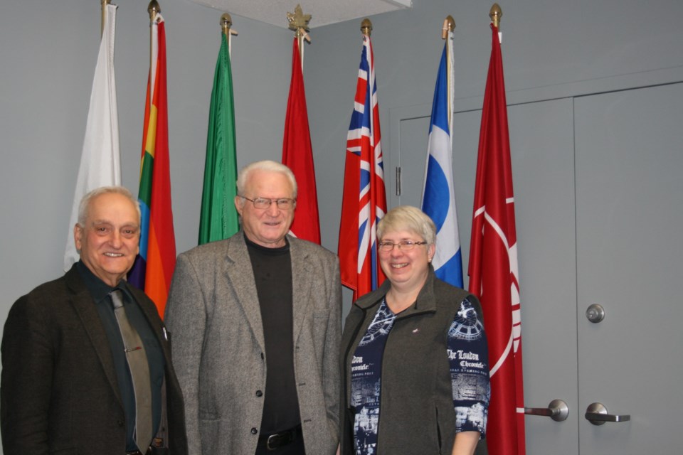 Trustees with Conseil scolaire public du Grand Nord de l’Ontario (CSPGNO) re-elected Jean-Marc Aubin as board chair Dec. 3. Anne-Marie Gélineault is the vice-chair for the districts of Algoma and Thunder Bay and Donald Pitre is vice-chair for the district of Sudbury-East. Supplied photo.