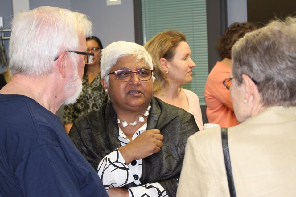 NOSM Dean, president and CEO Dr. Sarita Verma at a meet and greet on July 9. (Matt Durnan/Sudbury.com)