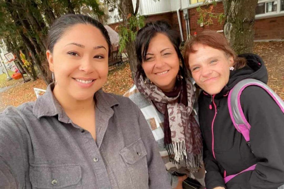 Wendy Lafortune, right, was last seen on Lasalle Boulevard in New Sudbury on May 1. She's pictured here with her sister Lorry Lafortune, middle, and her niece Robyn Lafortune, left.