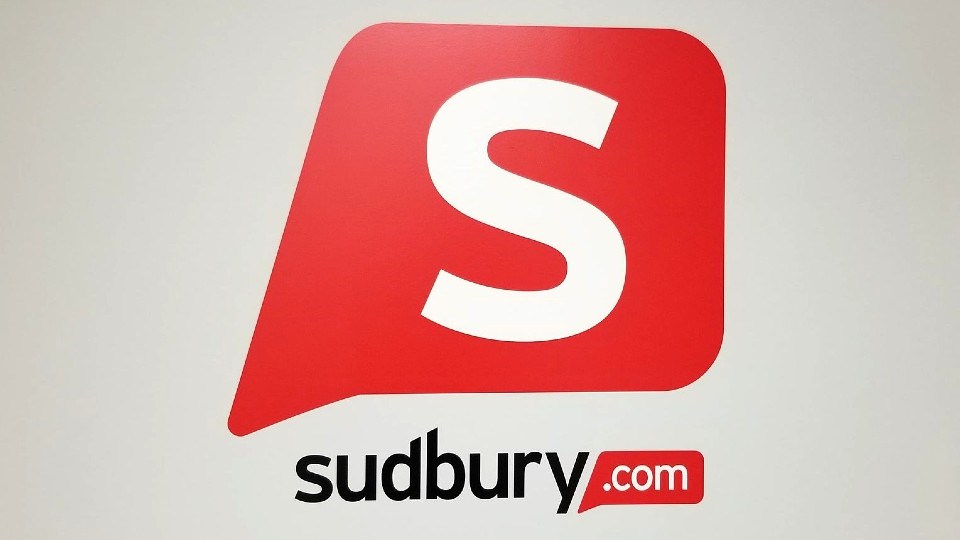 The Sudbury.com logo on the wall of the foyer at our new offices on the fifth floor of Elm Place.