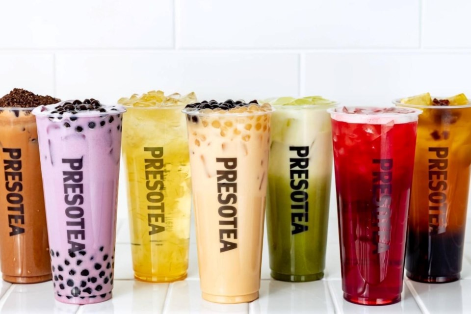 There are so many tea options to choose from at Presotea. A customer when visiting was trying the Panda Milk Brown Sugar tea and enjoyed the black and white tapioca mix. 