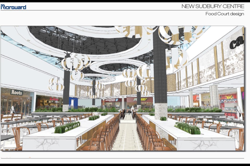 The New Sudbury Centre is investing $1.8 million to renovate its food court, which hasn't been updated since 1984. Supplied photo.
