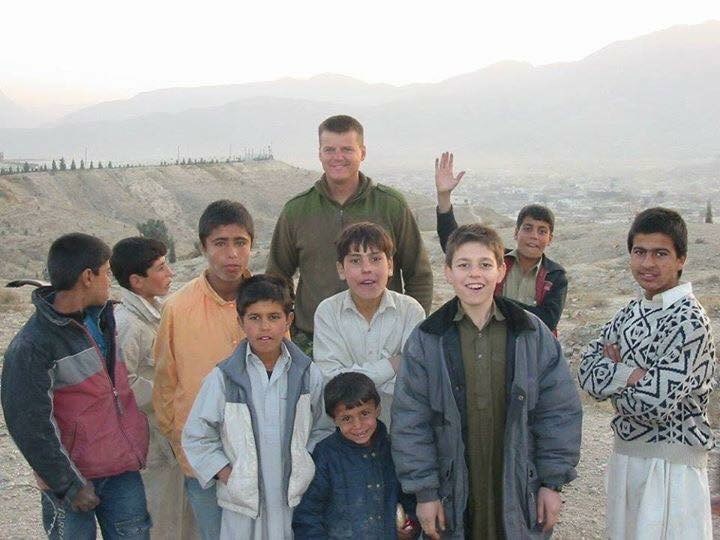 Cpl. John Unrau is seen during his tour in Afghanistan in 2004-2005. He was renowned for giving t-shirts to Afghan children and his outreach with young people in the war-torn country. Cpl. Unrau died from suicide in 2015. (Supplied)