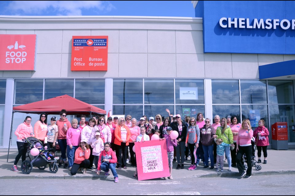 Chelmsford IDA hosted a breast cancer walk in honour of Mother's Day. Dozens of people showed up to participate and make the four-kilometre trek. (Arron Pickard/Sudbury.com) 
