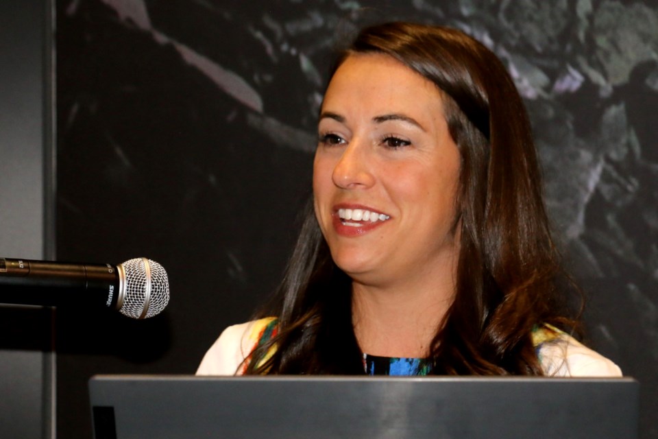 Kati McCartney, president of FROSKR, an environmental technology and consulting firm in Sudbury. McCartney was a guest speaker at the Northern Ontario Mining Showcase which is part of the annual convention of the Prospectors and Developers Association of Canada (PDAC), held in Toronto this week.