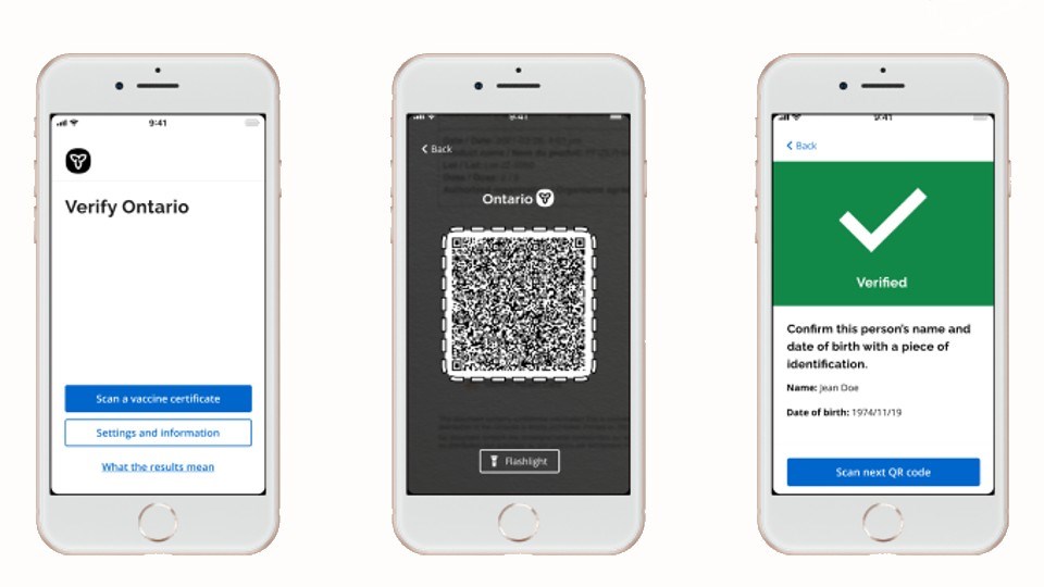 The new QR certificate can be obtained from the Verify Ontario App, which is available from Apple App Store for Apple devices and Google Play for Android. The Verify Ontario app works on Apple and Android devices.