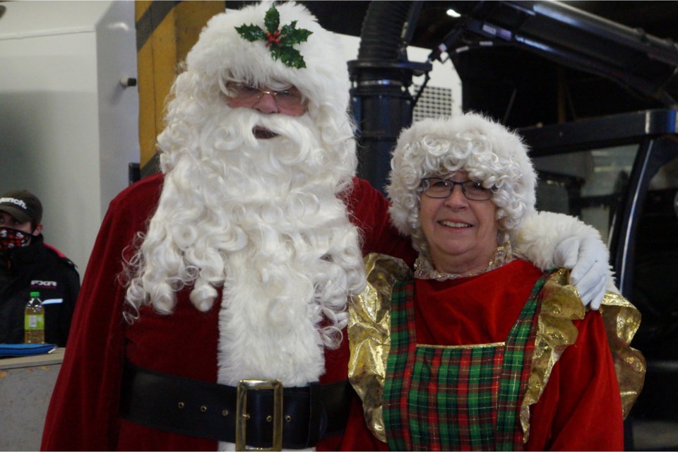 Santa and Mrs. Claus made a special trip from the North Pole to give a sneak peak at their float for the parade, happening Nov. 19.
