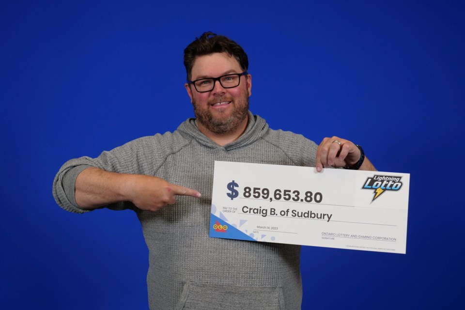 When Craig Brady of Sudbury bought a lottery ticket in Parry Sound, he never expected to win $859,653 playing Lightning Lotto.