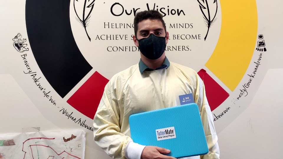 Jacob Pitawanakwat’s determination to improve his own opportunities naturally led him to want to help other youth to achieve their goals. He believes strongly that literacy skills are an important part of life and career, and that unlocks a promising future for young people.