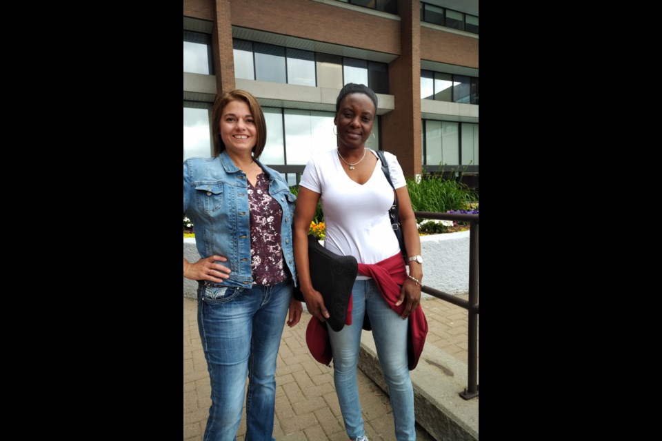 Tanya Aldred (left) and Sidratu Lafleur (right) are two students in the Personal Support Worker program at Cambrian College this summer. (Supplied)