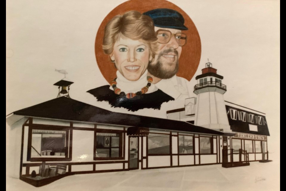 Anke and Tony Teklenburg when they were owners of Teklenburg's White Seafood Chalet on Lasalle. 