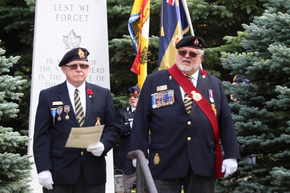 Members of Greater Sudbury’s legion branches visited the city’s cemeteries and cenotaphs Sunday to commemorate Decoration Day, and pay tribute to the veterans who fought uphold Canada’s freedoms. Photo by Jonathan Migneault.