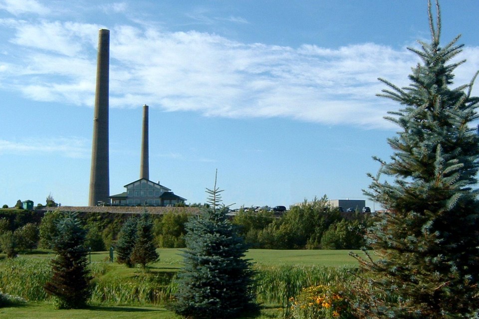 The club house food is not the only thing to write home about.  The course, which used to be the site of the smelter, has a great view of the Twin Stacks and often features surprise visits from wildlife like beavers, bunnies and bears.