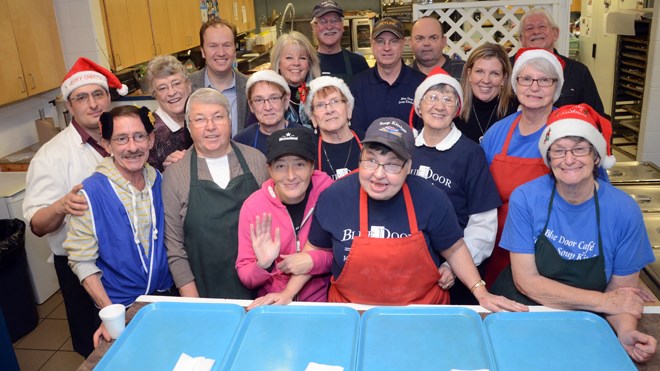 Monday was a special occassion to celebrate the retirement of five volunteers at the Blue Door Soup Kitchen. The number of years for volunteering ranged from 23 years to 30 years Photo: Arron Pickard