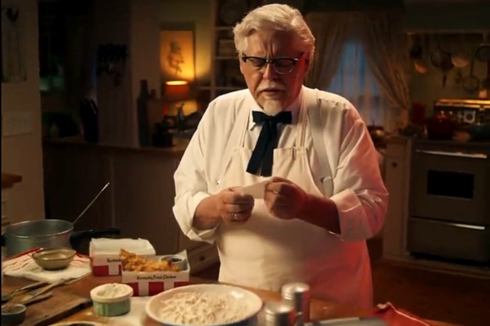 KFC Canada commercials starring Sudbury actor Rob Wills as Colonel Sanders launched on television and social media in early April.