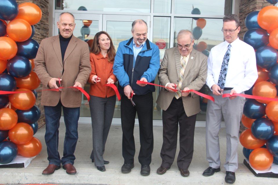 The ribbon was cut on the newly revamped Barrydowne branch of the Sudbury Credit Union Oct. 20. Photo by Heidi Ulrichsen.