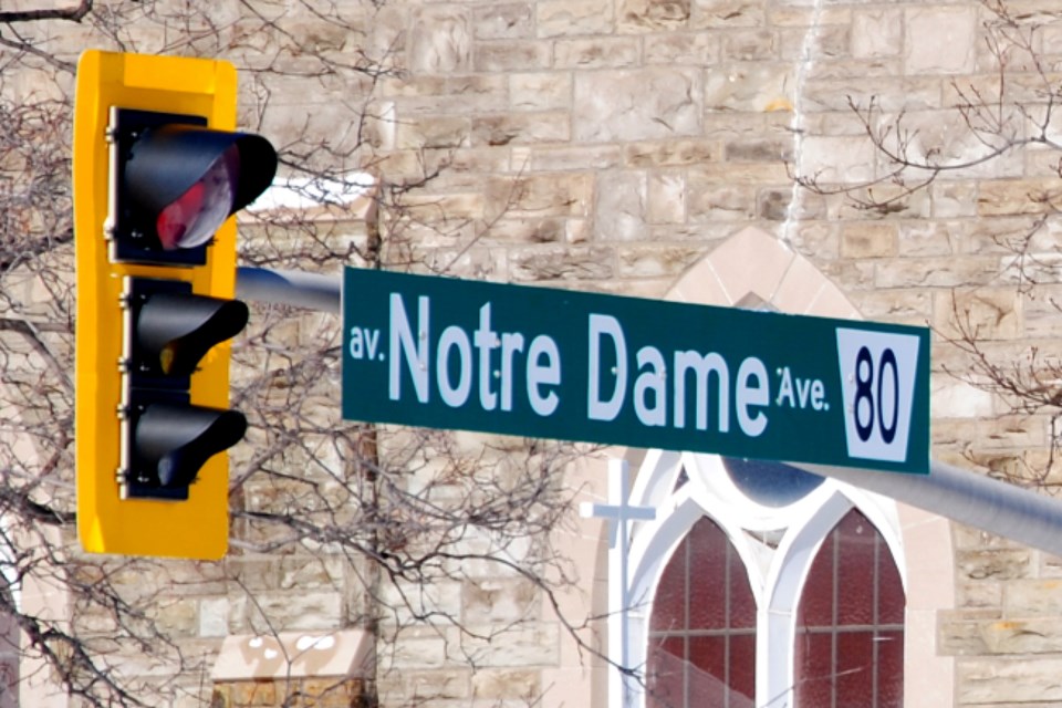 A proposed widening of Notre Dame Avenue to six lanes from Kathleen Street to Lasalle Boulevard is being taken off the table within the city’s Official Plan.