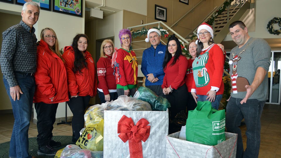 9K Xmas donation The French Catholic school board office staff sure