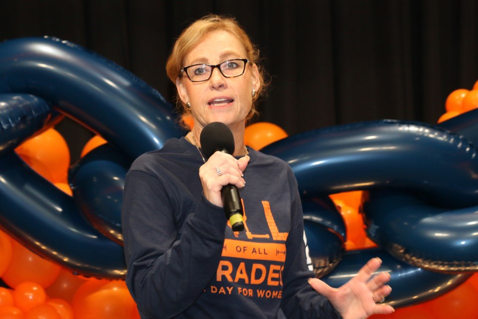 Alison De Luisa, vice-president of human resources and student services at Cambrian College, was a keynote speaker at the Jill Of All Trades event held Oct. 24.