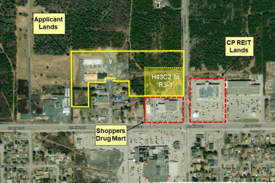 A bird’s eye view of the Silver Valley residential development site in Hanmer.