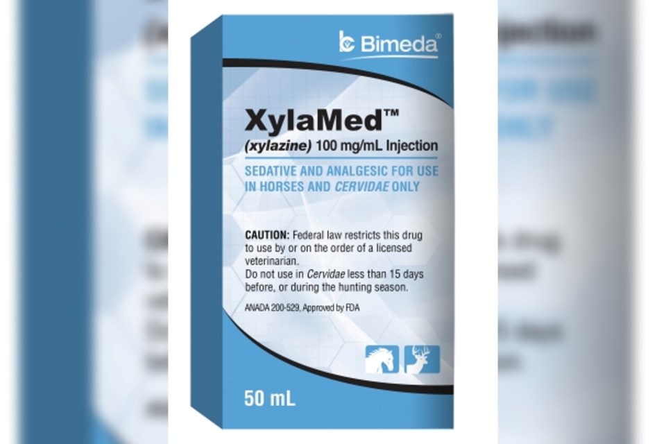 Xylazine (pronounced zy-la-zine) is a tranquilizer for large animals, like horses and cows, not for use in humans. It was recently the subject of a series of drug warnings from the Public Health Sudbury and Districts. 