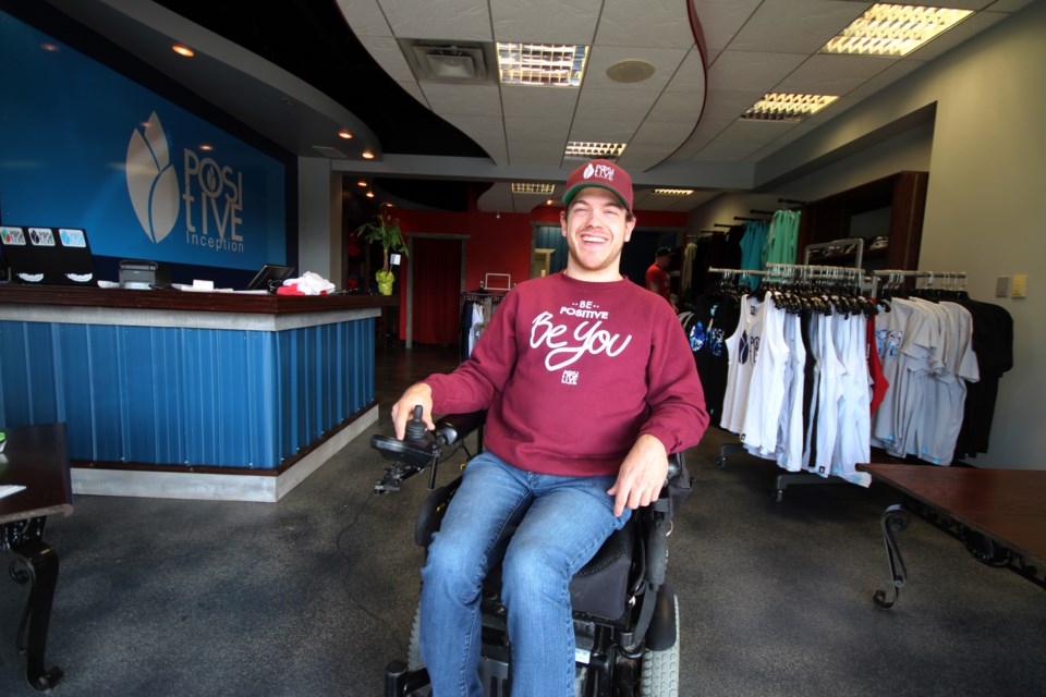 Ryan Benoit's local clothing line, The Positive Inception, has a new home at 1212 Lasalle Blvd in New Sudbury. (Heather Green-Oliver/Sudbury.com)
