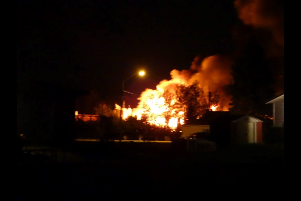 One building that’s part of the Killarney Mountain Lodge complex burned to the ground overnight. Photos: Tom Green/Facebook