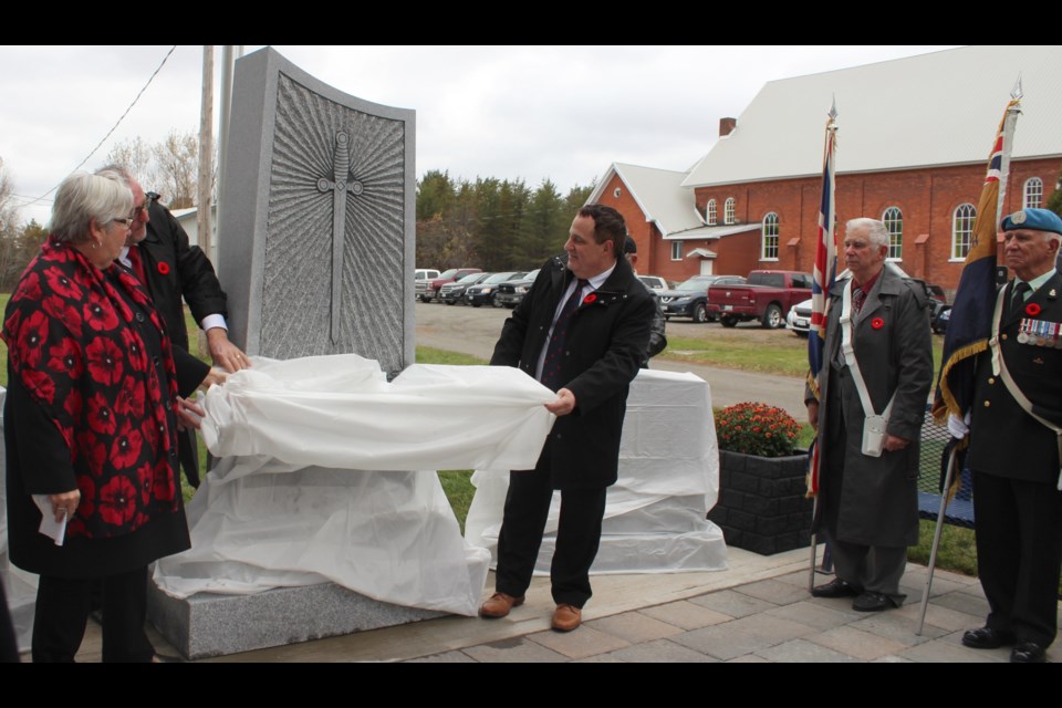 The Municipality of St-Charles received $16,443 to build the St-Charles Cenotaph and Veterans Park. The Cenotaph monument which honours 51 brave local veterans who have served in the Canadian Forces to protect their country and have made extraordinary sacrifices for its freedom. (Supplied)
