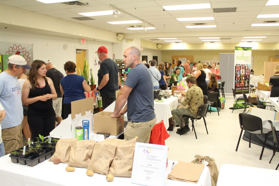 More than 1,500 people made their way downtown Saturday for the sixth annual Sudbury Gardening Festival at the Parkside Centre. Photo by Jonathan Migneault.