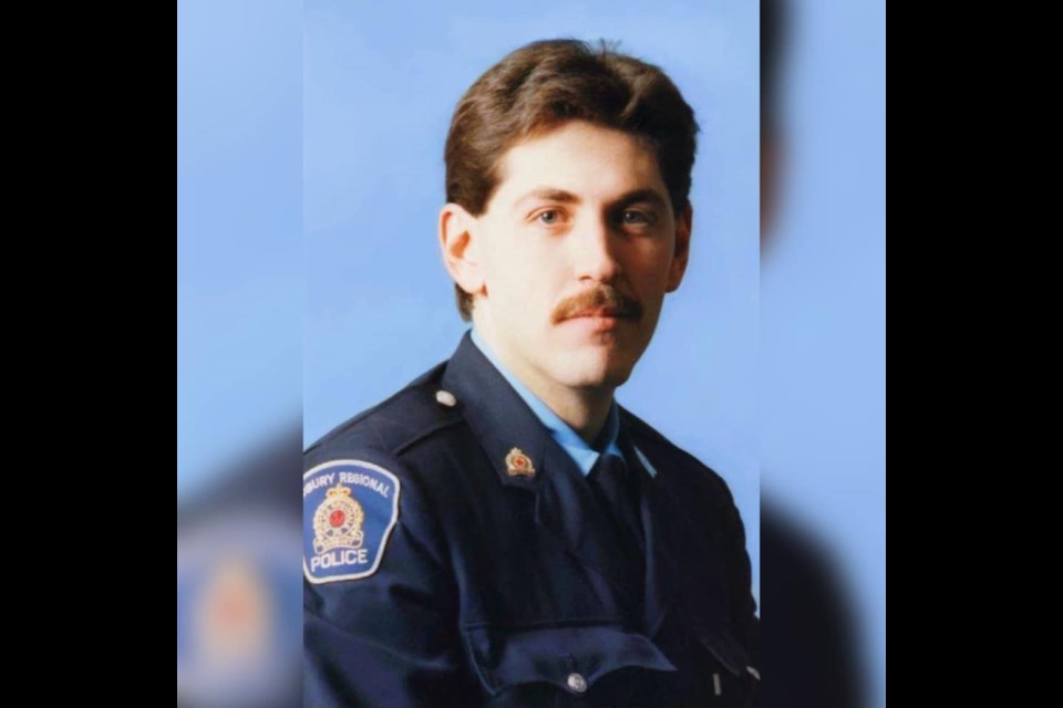 In 1999, Sgt. Richard McDonald was killed in the line of duty while deploying a spike belt to stop suspects fleeing in a stolen vehicle. (Twitter.com/SudburyPolice)

