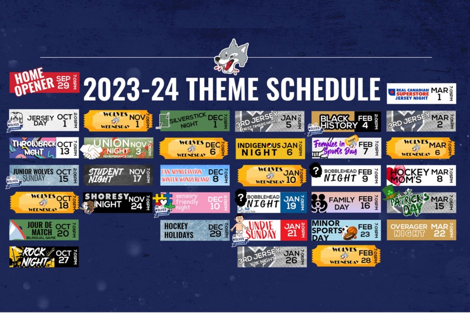 Sudbury Wolves unveil season’s theme night schedule Sudbury News
