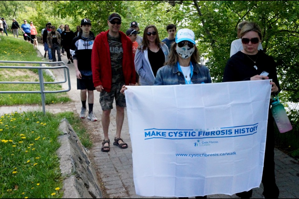 Participants walked to Make Cystic Fibrosis History on May 29 in Bell Park at the Elizabeth Street Gazebo.