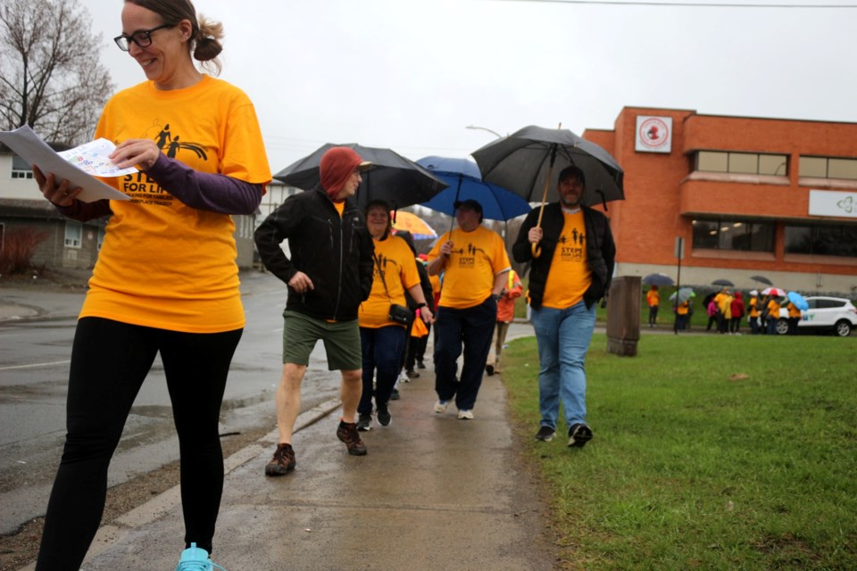 More than 100 people participated in the Steps for Life walk on April 29. The event is a fundraiser for the charity Threads of Life, which offers support and services to families impacted by workplace tragedies. 